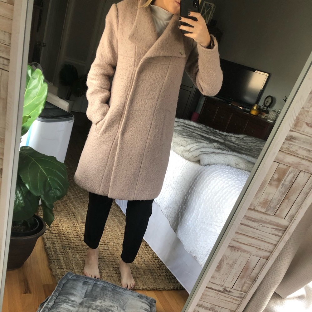 Blush Nude Kenneth Cole Wool Jacket